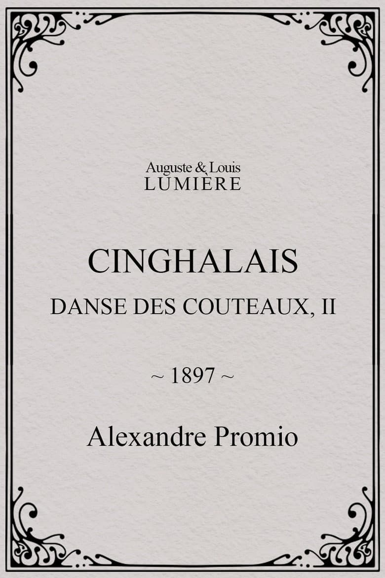 Cinghalais : danse des couteaux, II poster