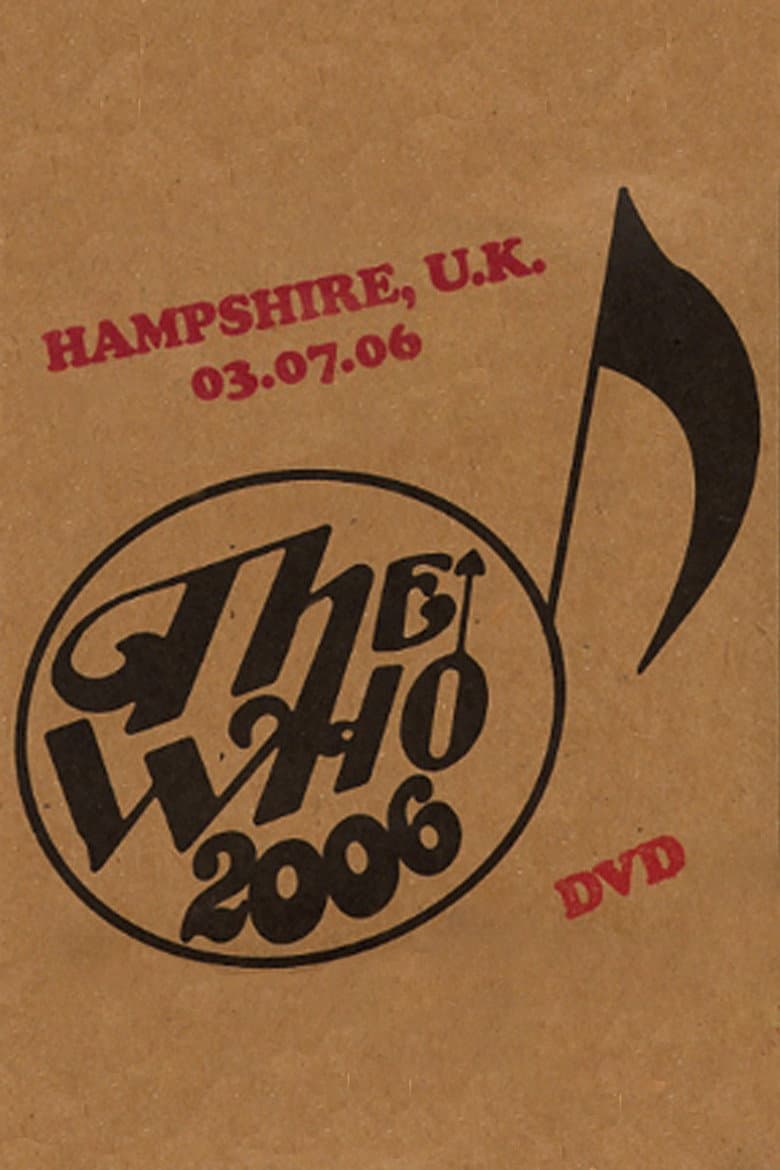 The Who: Hampshire 7/3/2006 poster