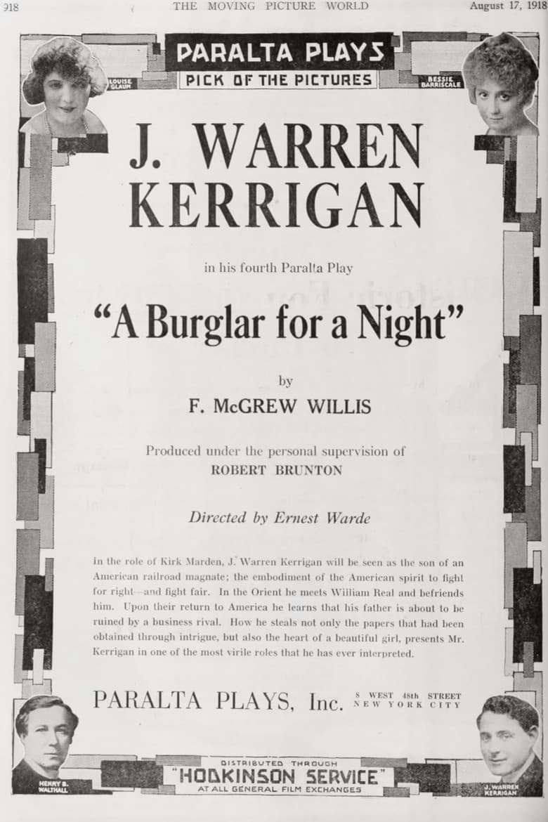 A Burglar for a Night poster