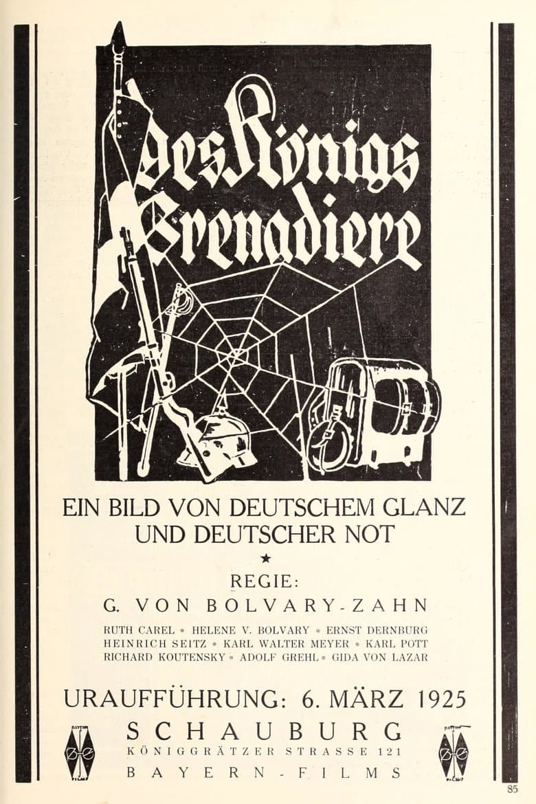 Die Königsgrenadiere poster