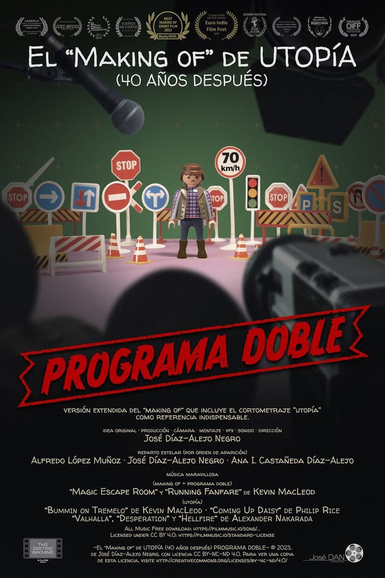 El “making of“ de utopía (40 años después) programa doble poster