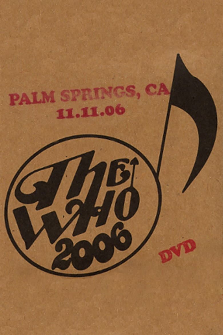 The Who: Palm Springs 11/11/2006 poster