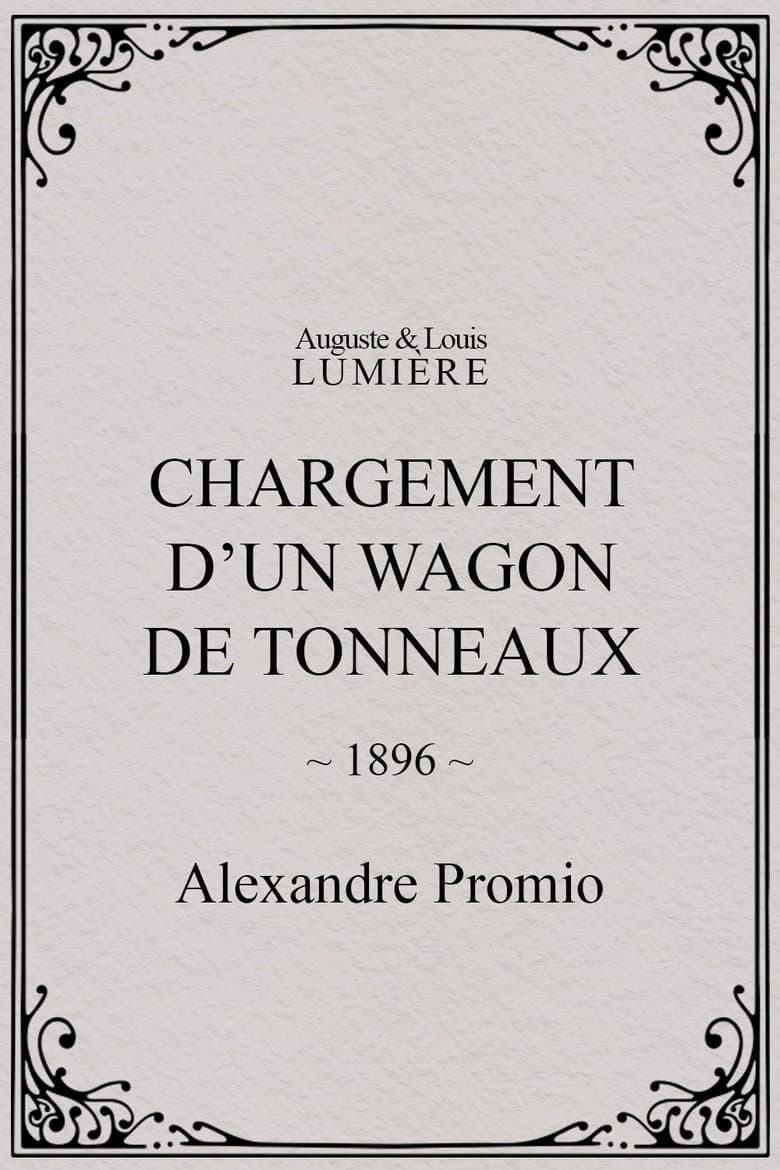 Chargement d’un wagon de tonneaux poster