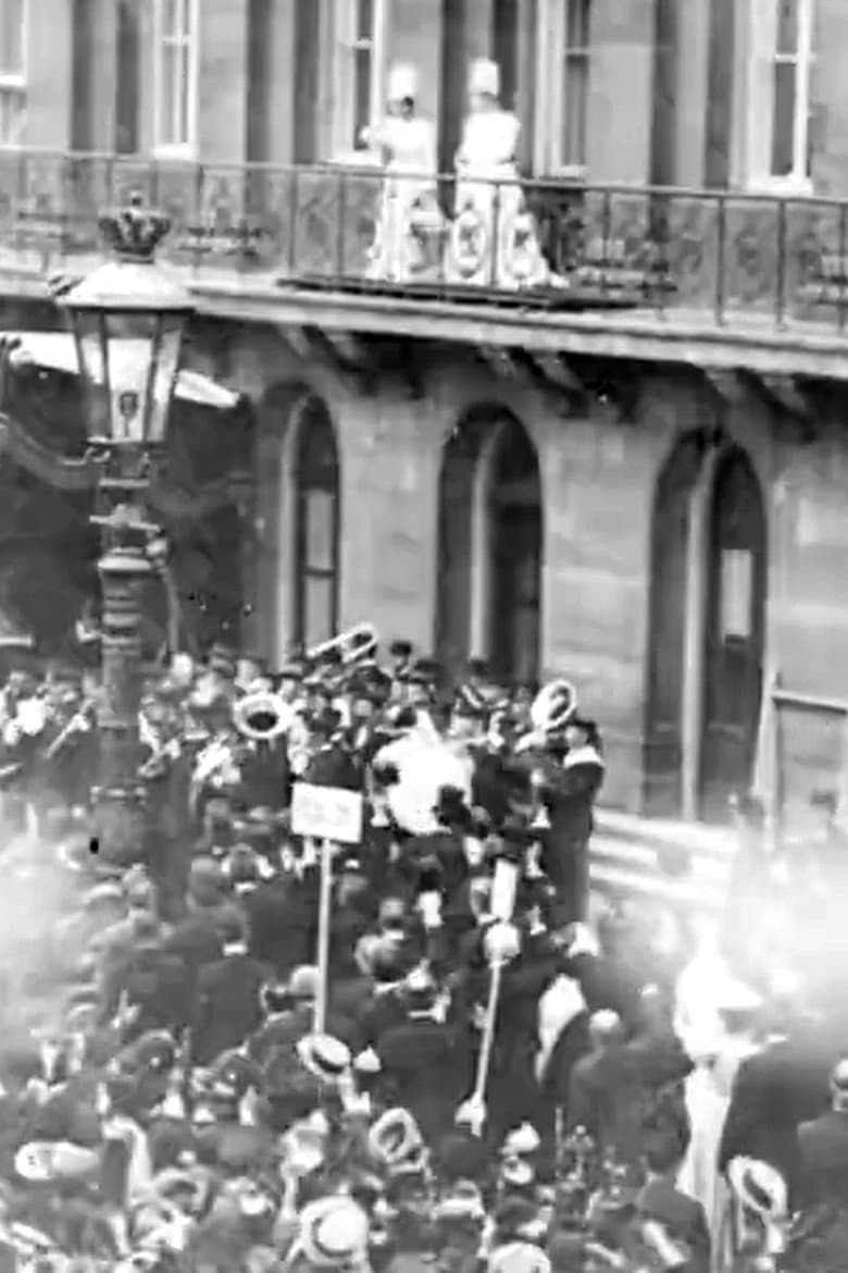 The Queen and the Queen Mother on the Palace Balcony Responding to the Call of the Populace (Coronation of Wilhelmina) poster