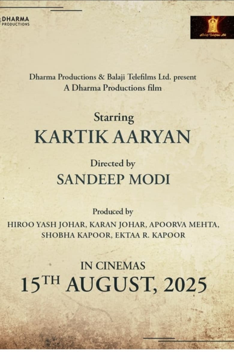 Untitled Sandeep Modi/Kartik Aaryan Project poster