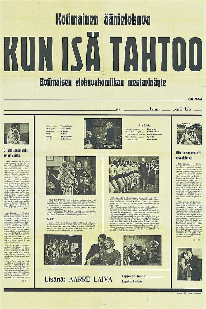 Kun isä tahtoo… poster