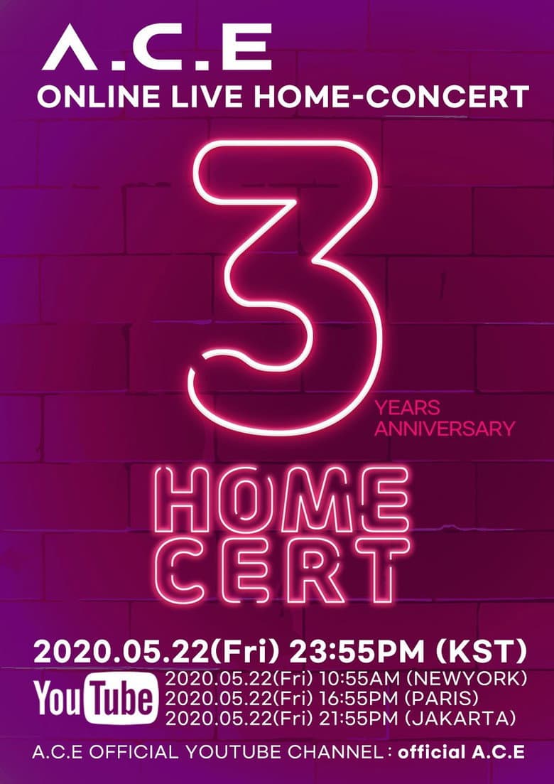 A.C.E 'HOMECERT' 3RD DEBUT-ANNIVERSARY poster