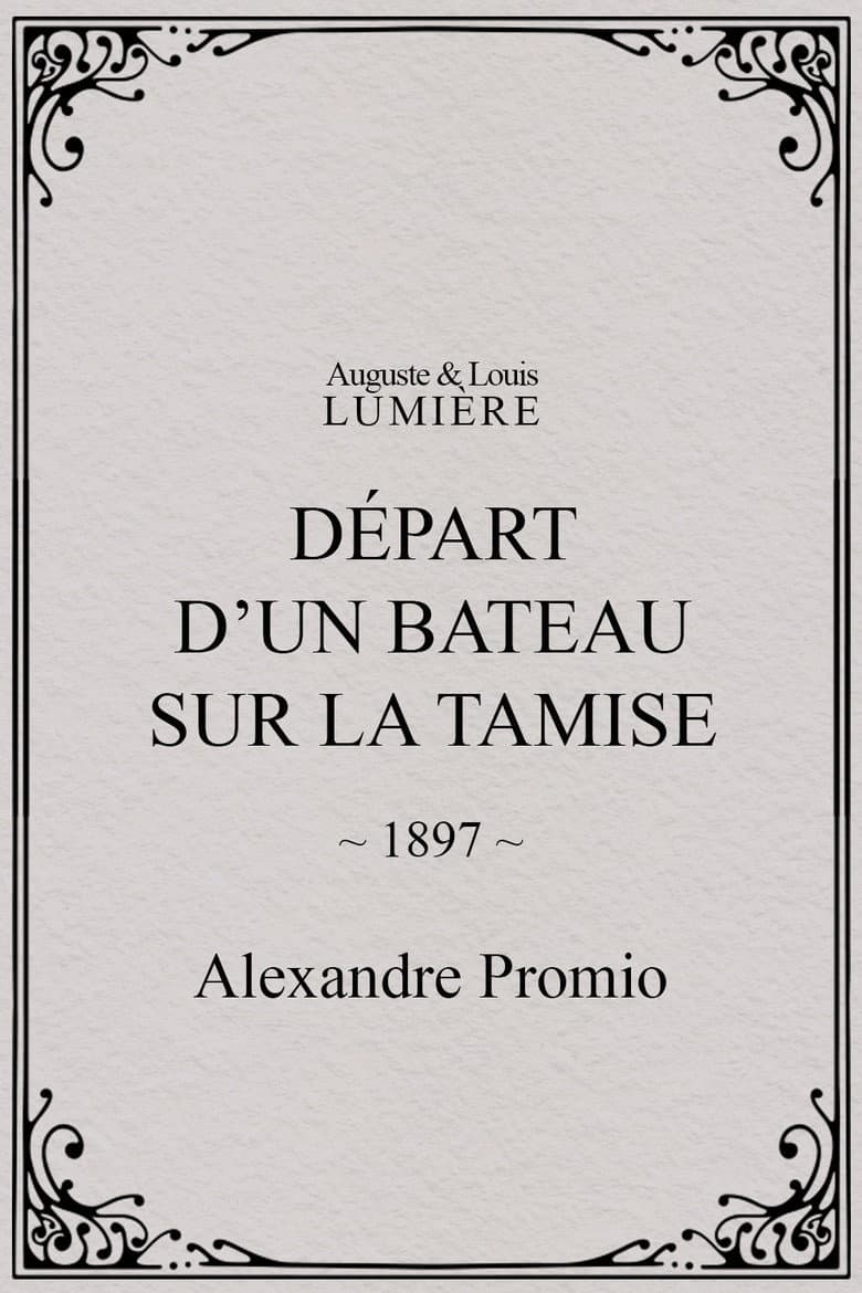 Départ d’un bateau sur la Tamise poster