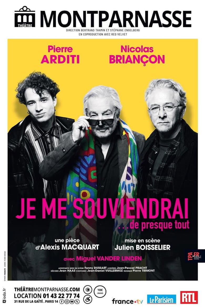 Je me souviendrai... de presque tout poster