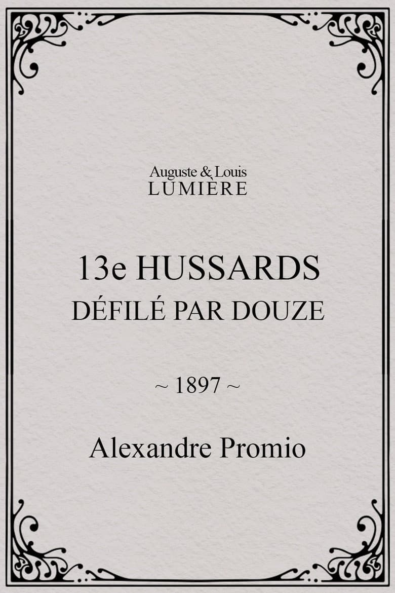 13e hussards : défilé par douze poster