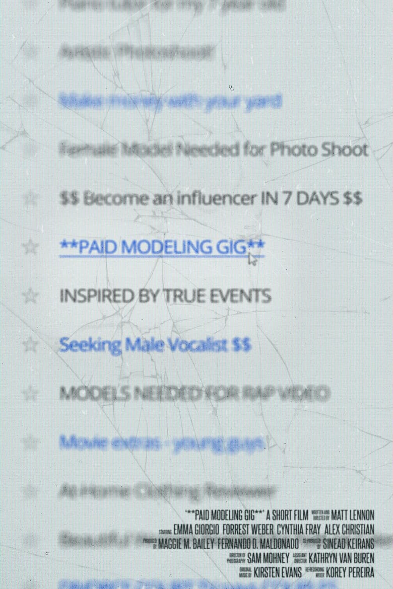 **PAID MODELING GIG** poster