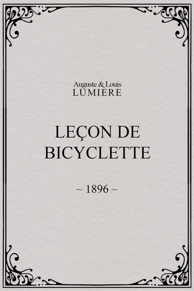 Leçon de bicyclette poster
