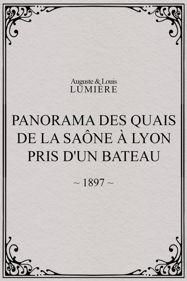 Panorama des quais de la Saône à Lyon pris d'un bateau poster