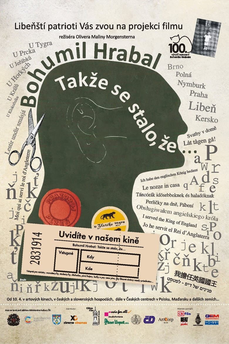 Bohumil Hrabal „Takže se stalo, že...“ poster