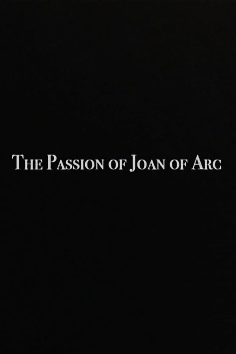 The Passion of Joan of Arc poster